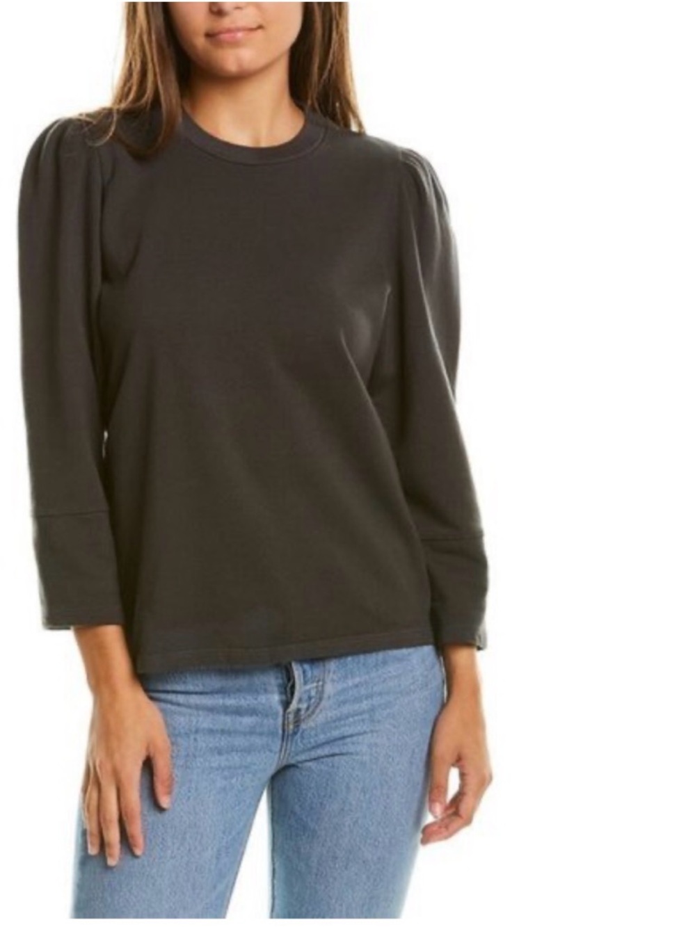 Monrow Women's super soft Puff-Sleeve sweatshirt size medium
